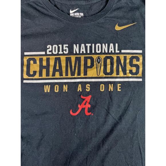 Nike Alabama 2015 National Champions Won As One T-Shirt Size XL Gray - Picture 4 of 9